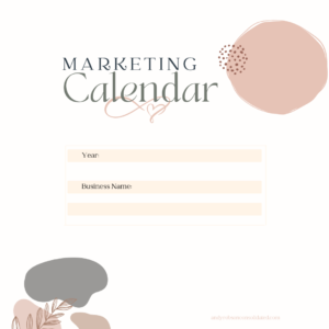 Marketing Calendar by Andy Robson Consolidated