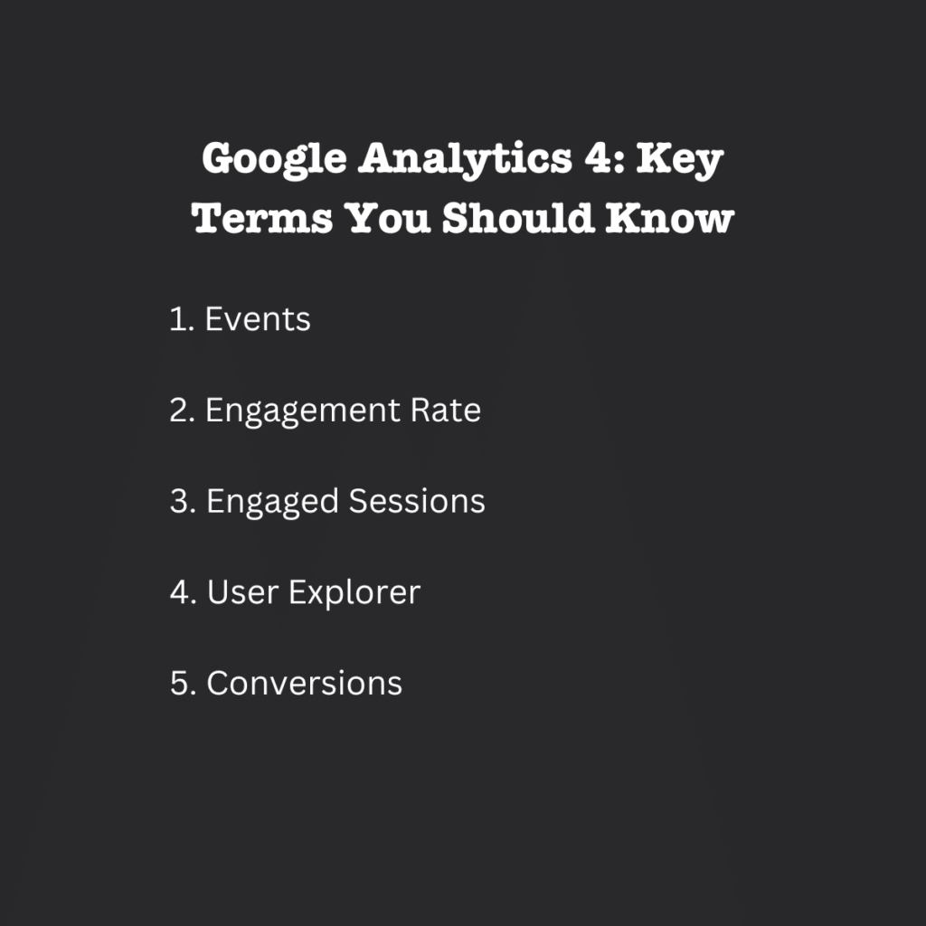 GA4 Terms to know
